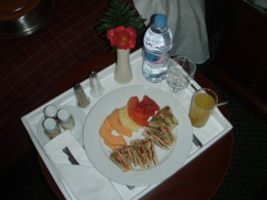 Room service at night on the day of the surgery