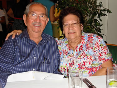 Dinner with Luis' mom and dad, who received stem cell treatment for COPD