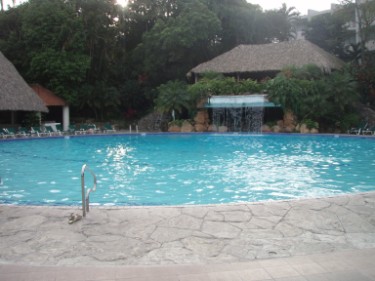 View of the pool in the hotel we stayed for my mom to have her treatment with stem cells